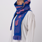 schal „entzück dich selbst“ (blau/rosa)