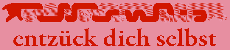 "entzück dich selbst" scarf (pink/red)