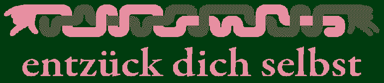 "entzück dich selbst" scarf (forest green/pink)