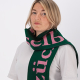 schal „entzück dich selbst“ (waldgrün/rosa)