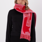 "entzück dich selbst" scarf (pink/red)