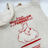 "female masturbation is a feminist act" bag