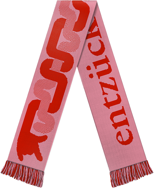 "entzück dich selbst" scarf (pink/red)