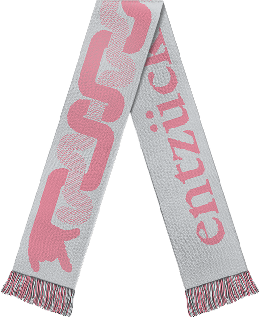 "entzück dich selbst" scarf (grey/pink)